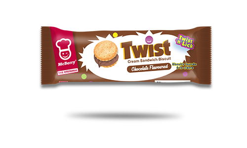 McBerry Twist Cream Sandwich Biscuits Chocolate